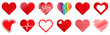 collection of red hearts