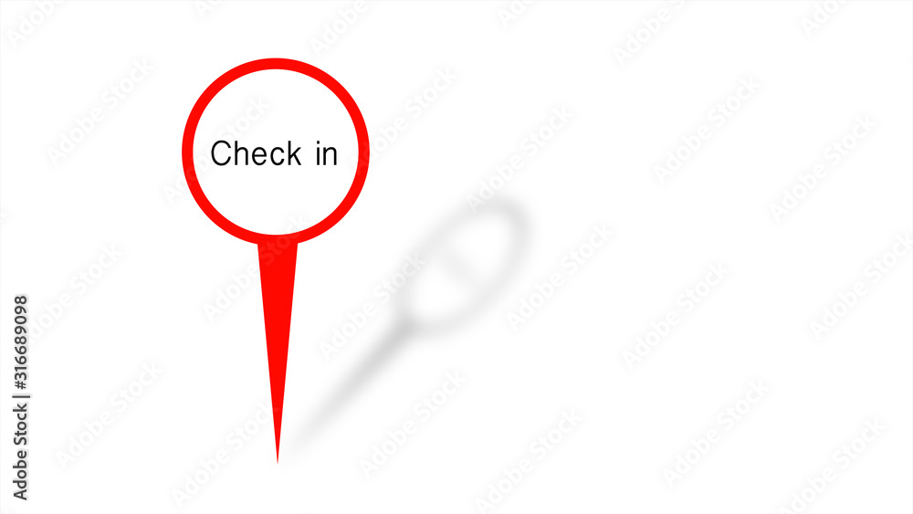 Check in location on the map diagram Stock Illustration | Adobe Stock