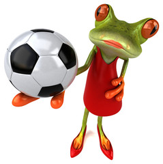 Fun frog - 3D Illustration