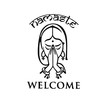 Namaste and Welcome for Home Vector Illustration