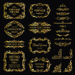 © mariabo - Vintage decorative element gold set