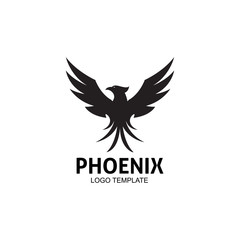 Wall Mural - creative simple phoenix bird circle logo concept