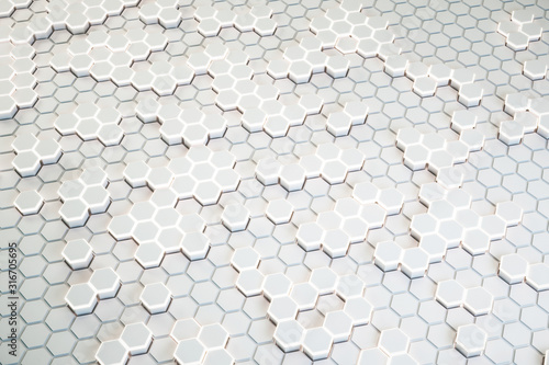 Abstract background with randomly located white cells