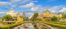 Landscape With Vinh Tranh Pagoda In My Tho, The Mekong Delta, Vietnam