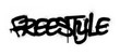 graffiti freestyle word sprayed in black over white