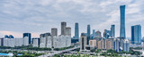 Fototapeta Miasto - Sunny view of Beijing CBD skyline in china