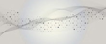 Modern Grey Futuristic Background Of The Scientific Hexagonal Pattern