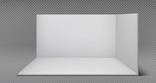 Scene Show Podium For Presentations On The Gray Background. Vector Illustration