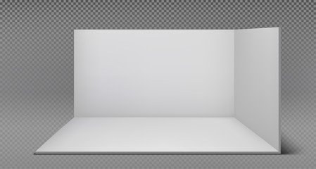 Scene show podium for presentations on the gray background. Vector illustration