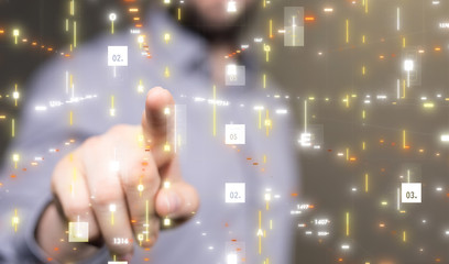 innovation futuristic digital data binary code background technology