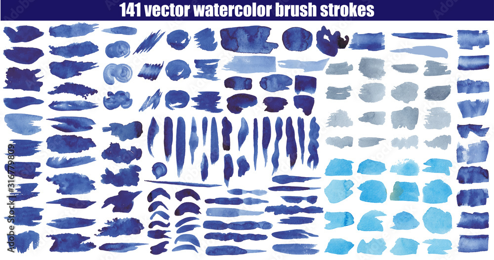 Set of watercolor stain. Spots on a white background. Watercolor ...