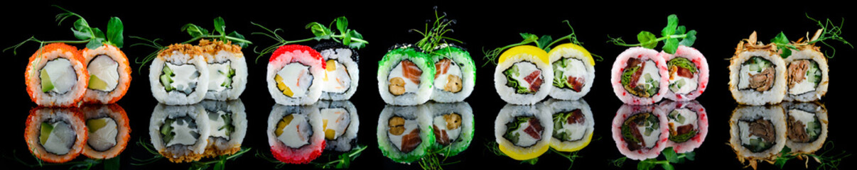 Wall Mural - maki sushi set