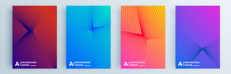 Modern abstract covers set, minimal covers design. Colorful geometric background, vector illustration.