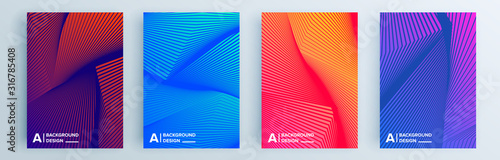 Fotomural Modern abstract covers set, minimal covers design