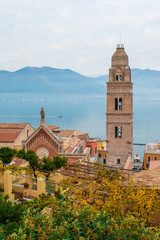 Wall Mural - Gaeta (Italy) - The little port city on the sea, province of Latina, with 'Montagna Spaccata' broken mountain and 'Grotta del Turco' cave