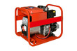 © kurtov - Mobile, portable mobile diesel or gasoline generator, control unit isolated on a white background.
