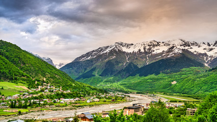 Wall Mural - The Caucasus Mountains at Mestia - Upper Svaneti, Georgia