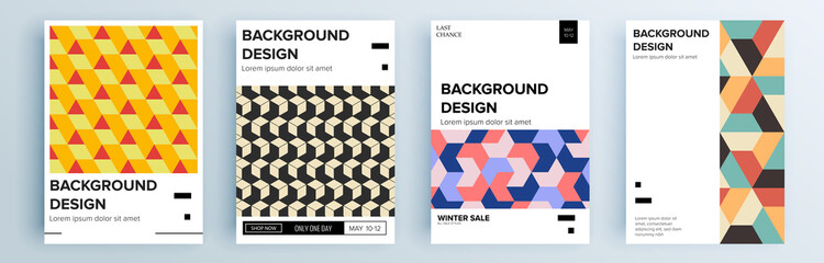 modern abstract covers set, minimal covers design. colorful geometric background, vector illustratio