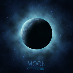 Wall Mural - crescent moon. moon in clouds. the background of the moon in the starry sky. moonlight in the night 