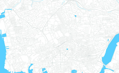 Plymouth, England bright vector map