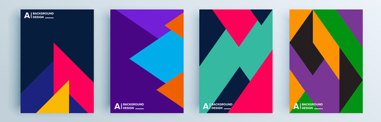 modern abstract covers set, minimal covers design. colorful geometric background, vector illustratio