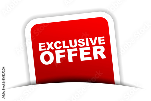Cuadros en Lienzo red vector banner exclusive offer