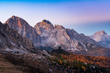 Wall Mural - beautiful landscape of mountains during autumn