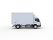 © Sepia100 - 3D rendering of a small truck isolated on white empty space studio background
