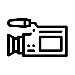 Poster - Video Camera Tool Icon Vector. Outline Video Camera Tool Sign. Isolated Contour Symbol Illustration