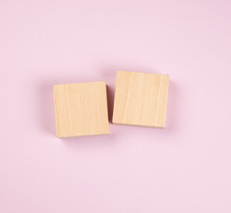 wooden cubes on a color background, blocks under the characters or digits, two dice, a photo to a date, the date