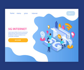 Wall Mural - 5g internet landing page