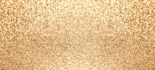 Abstract Gold Shiny Glitter Sparkle Background. Holiday Golden Lights