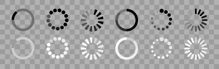 Wall Mural - loading icon. loader concept. waiting button circle vector icon. indicator for the loading process.