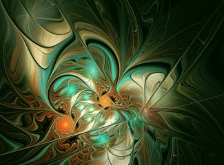 Wall Mural - Abstract color dynamic background with lighting effect. Fractal art