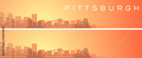 Pittsburgh Beautiful Skyline Scenery Banner