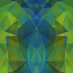 Wall Mural - Background of green, blue geometric shapes. Mosaic pattern. Vector EPS 10. Vector illustration