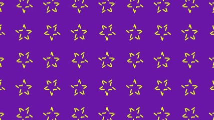 Wall Mural - animated 2d background.video pattern simple loop small stars spin on pastel background.abstract patt