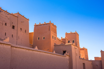  Taourirt Kasbah - Traditional Moroccan clay fortress in the city of Ouarzazate, Morocco.