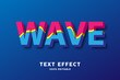 © amrikhsn - 3d text red yellow blue wavy style text effect, editable text