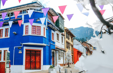 La Canderlaria historical old town city center of Bogota, Colombia