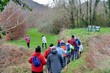 © aquaphoto - Group of retired hikers on a path in Brittany. France
