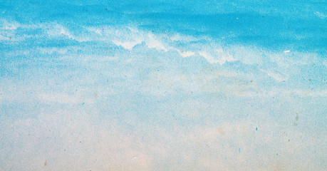 Wall Mural - retro postcard sky and clouds texture