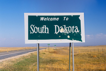 Wall Mural - Welcome to South Dakota Sign