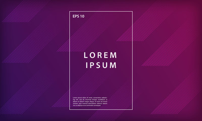 Modern abstract minimal geometric line background. Trendy smooth dynamic gradient shapes composition design element template with purple and pink color for banner, flyer, magazine, poster, cover, web.