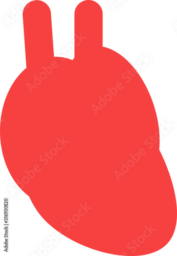 シンプルな心臓のイラスト 内臓 循環器 Stock Vector Adobe Stock