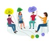 Group psychotherapy vector concept for web banner, website page