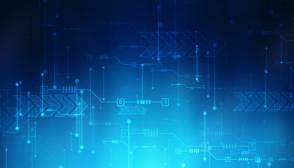 Binary Code Background, Digital Abstract technology background, flowing number one and zero text in binary code format in technology background. Futuristic background