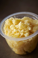 Sticker - Crushed garlic in plastic bowl 