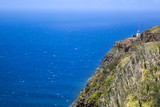 Fototapeta Zachód słońca - Madeira island ocean and mountains landscape, San Lorenco cape, Portugal