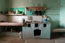 Old Kitchen In An Abandoned House